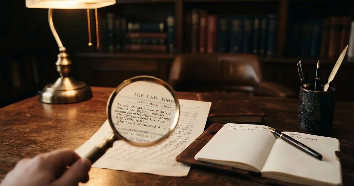 A magnifying glass rests over a printed offshore licence certificate on a wooden desk.